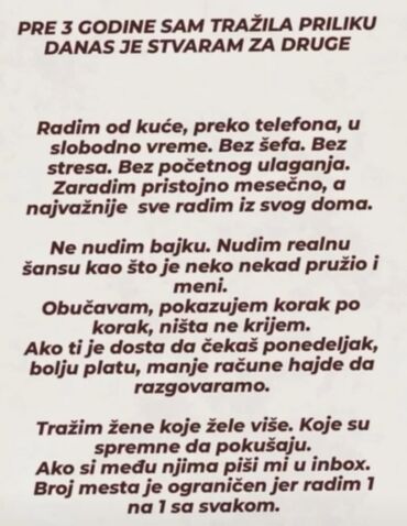 posao hostese u klubovima beograd: 🍀Potrevne su mi tri saradnice🍀 Ukoliko Vas zanima posao od kuce gde at lalafo.rs posao hostese u klubovima beograd: 🍀Potrevne su mi tri saradnice🍀 Ukoliko Vas zanima posao od kuce gde