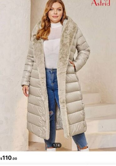 зимный пальто: Пальто, Зима, Длинная модель, На молнии, XL (EU 42)