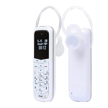 bluetooth qulaqliq: Hope Bm50 white – mini ölçülü, qulaqcıq formalı mobil telefon. SIM — 1
