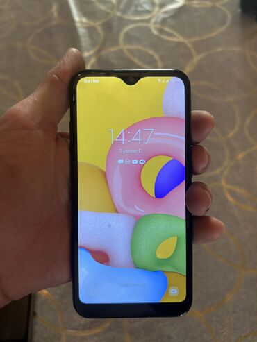 tap.az gence telefon: Samsung Galaxy A01, 32 GB, rəng - Qara, Face ID, İki sim kartlı, Sensor