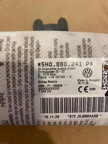 cena kacige: AIR BAG SEDISTA ZA VOLKSWAGEN GOLF 8 - 5H0880241P | Air bag sedista — 3