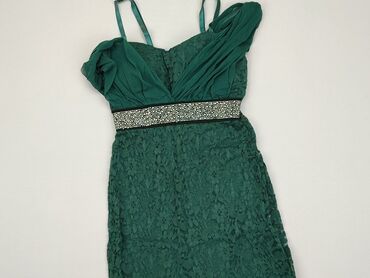 sukienki na wesele butelkowa zieleń: Sukienka, S, stan - Dobry