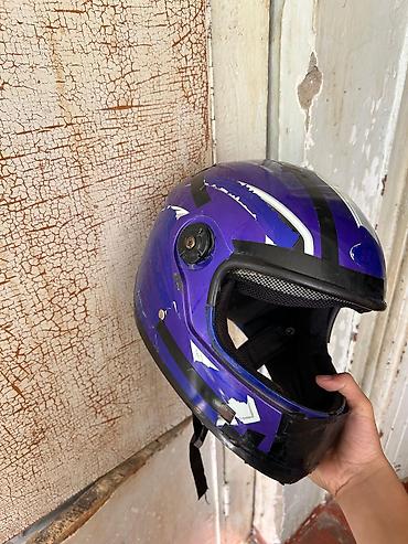 ucuz moto: Motosiklet dəbilqəsi – “SAFE” brendi, bənövşəyi-qara-ağ dizayn — 2