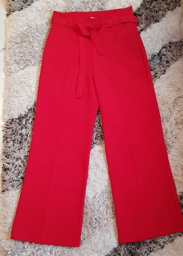 zenske pantalone sa dzepovima sa strane: M (EU 38), High rise, Flare