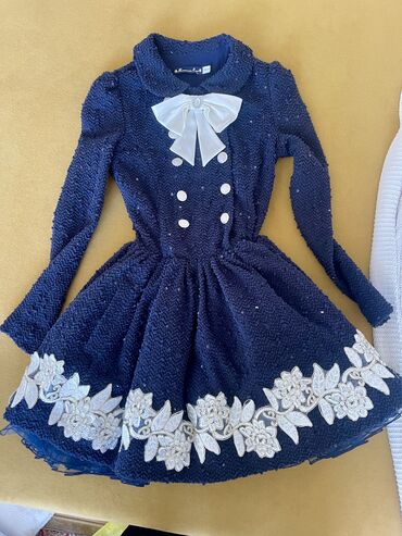 одежды мурской: Детское платье, цвет - Синий, Б/у