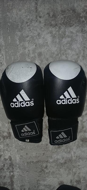 bot kar: Adidas boks əlcəkləri - Rəng: qara, üst hissədə boz/ağ yastıq zonası — 2