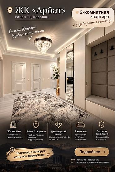 Продажа квартир: 2 комнаты, 87 м², Караван ТРЦ Элитка, 10 этаж, Евроремонт — 1