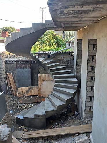 Beton işləri: Beton pilləkənlərin layihələndirilməsi və inşası xidməti - Daxili və — 6