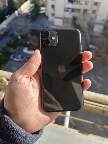 işlenmiş iphone 11: IPhone 11, 64 GB, Qara, Face ID, Simsiz şarj