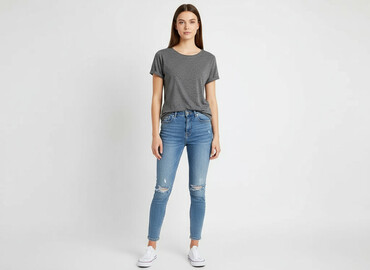 T-shirty: Sinsay, T-shirt damski, rozmiar XS