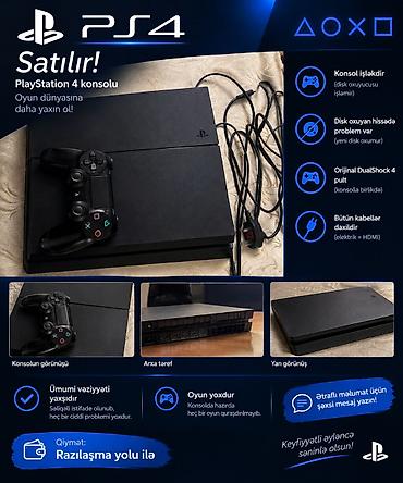 ps3 hard disk: 🎮 PlayStation 4 (PS4) satılır! PS4 yaxşı vəziyyətdədir, səliqəli — 1