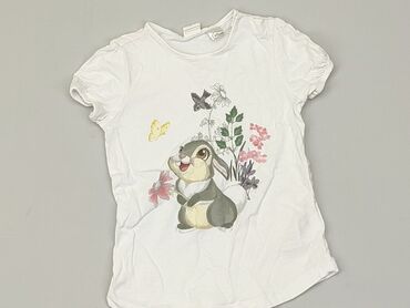 biała koszulka dziecięca: T-shirt, H&M, 1.5-2 years, 86-92 cm, condition - Very good