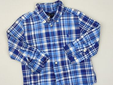 Shirts: Shirt 1.5-2 years, condition - Very good, pattern - Cell, color - Blue