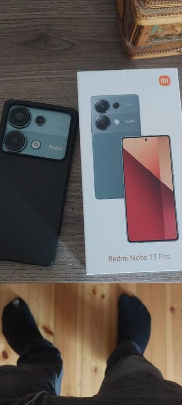 rədmi 13: Redmi Note 13 Pro, 256 ГБ, цвет - Серый, Отпечаток пальца, Две SIM карты