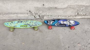 продаю скейт: Скейт детский зеленый б/у отдам за 400с голубой новый 600с