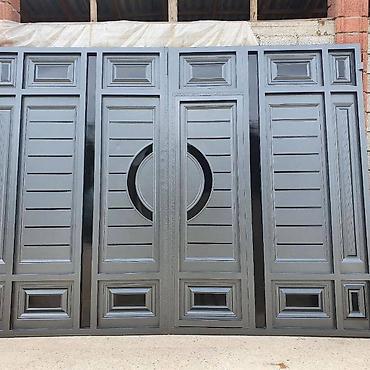 Откатные ворота: Металлические ворота с декоративной отделкой. Подходят для установки — 9