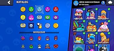 Digər kolleksiyalar: Brawl Stars hesabı - Kupa yolu: 74 954 (ən yüksək 74 962) - Toplanan — 4