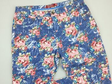 zielone bluzki w kwiaty: Material trousers, 2XL (EU 44), condition - Good
