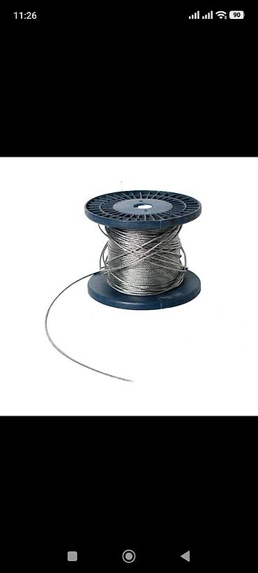 Metal məhsulları: Qalvanizə olunmuş polad tros – 8 mm, 6x19 + FC - Material: qalvanizə — 8