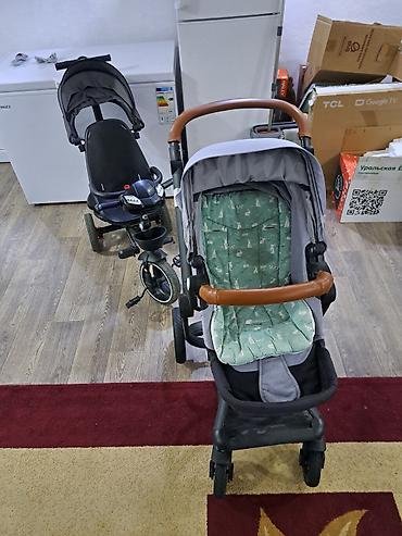 Коляски: *Детская прогулочная коляска + трехколесный велосипед-каталка с ручкой — 1