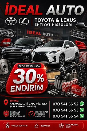 s guzguler: IDEAL AUTO – Toyota və Lexus ehtiyat hissələri - Bütün məhsullara 30% — 1