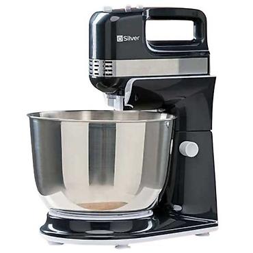 silver love mixer: Silver SL-6377 Stasionar Mikser – 600W, 4L paslanmayan polad kasa — 1