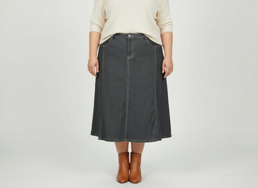 rozkloszowane spódnice czerwone: Women`s skirt, size 4XL