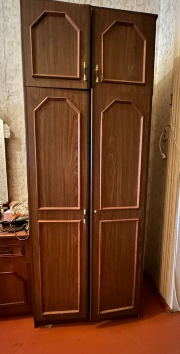 Dolablar: İşlənmiş, 4 qapılı Düz dolab, Qarderob, paltar dolabı — 1