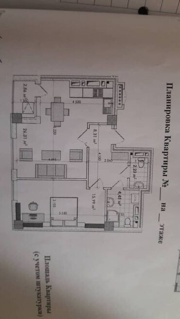 продажа домов октябрьский район: 2 бөлмө, 60 кв. м, Элитка, 3 кабат, ПСО (өзү оңдоп түзөтүп бүтүү үчүн)