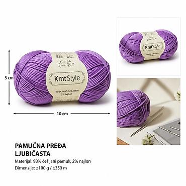 KMT Standardno tanko predivo, ljubičica 3280537 - Brend: Kmt Style -