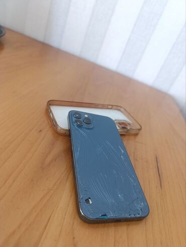 петличные микрофон: IPhone 12 Pro, Колдонулган, 256 ГБ, Pacific Blue, Каптама, 94 %