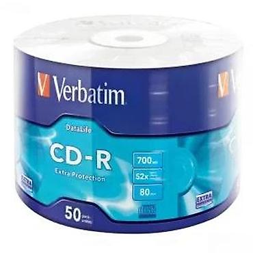 Kasete, CD i DVD: Verbatim CD-R 700MB, 52x – spindle 50 kom - Medij za snimanje — 19