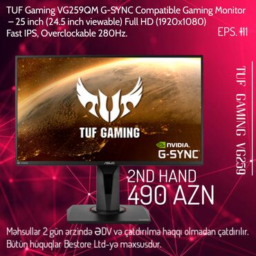 pc monitor: 2 ci əl - 20 gün ərzində istifadə edilib, 6 ay zəmanət Bestore