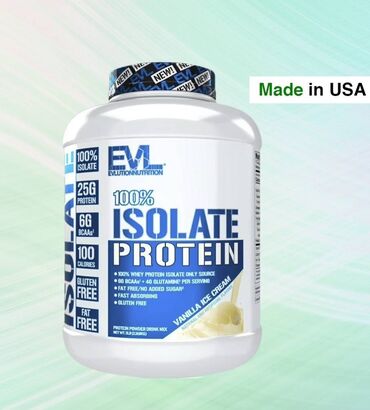 proteinlər: Evl isolate whey protein vanil-ice cream dadli.180azne 3 gundu alinib