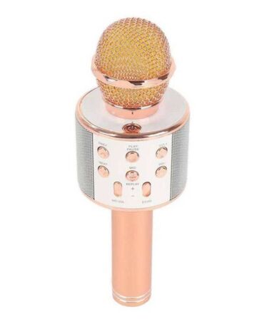 Вокальные микрофоны: Беспроводной караоке микрофон - колонка! 2 в 1 Отличный подарок для — 11