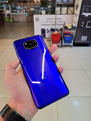 телефон поко x3: Poco X3 NFC, Колдонулган, 64 ГБ, түсү - Көк, 1 SIM, 2 SIM