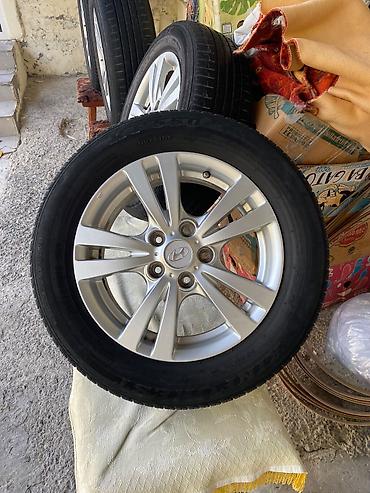 Шины и диски: Hyundai orijinal yüngül lehimli disk + təkər komplekti (4 ədəd) - — 9