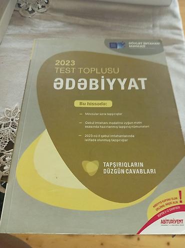 Тесты: Məhsul: 2023 “Ədəbiyyat – Test Toplusu” Nəşriyyat/İdarə: Dövlət — 1