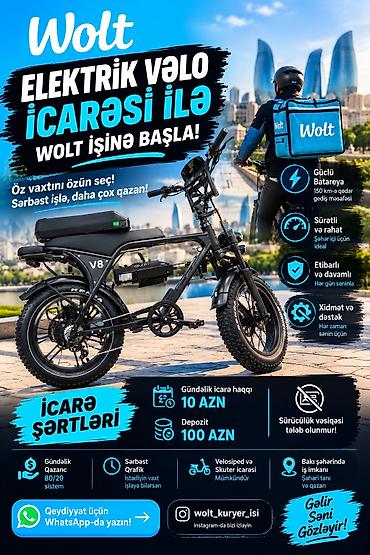 moto kuryer: Moto-kuryer tələb olunur, Gündəlik ödəniş, Təcrübəsiz — 1