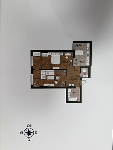 квартиры айни: 2 комнаты, 65 м², Политех Элитка, 6 этаж, ПСО (под самоотделку) — 5