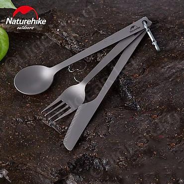 бабычка нож: 🟠 Набор столовых приборов из титана Naturehike 🟠 ⠀ Набор столовых — 5
