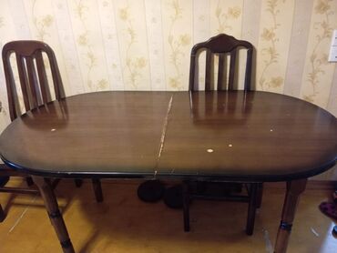 стол бильярдный: Для гостиной, Б/у, Раскладной, 6 стульев, Азербайджан