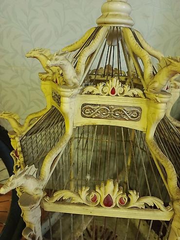 Qəfəslər: Dekorativ “fantaziya” üslubunda işlənmiş quş qəfəsi - Material: metal — 3
