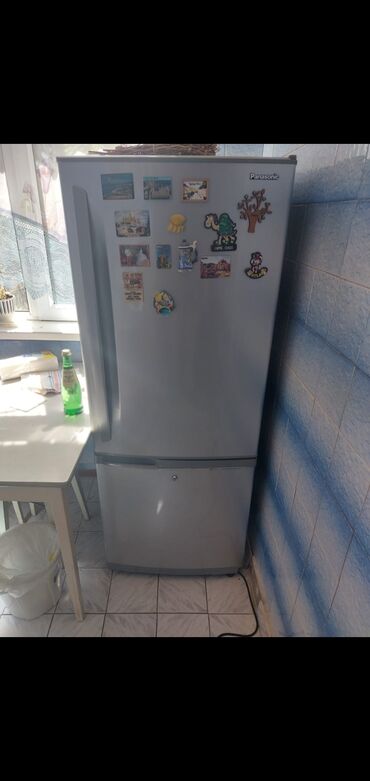 Б/у Холодильник Panasonic, No frost, Двухкамерный, цвет - Серый