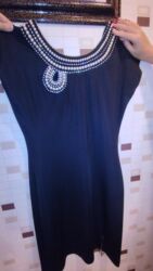 утягивающая майка для женщин: Qara qadın paltarı – zərif dekorlu - Rəng: dərin qara - Model: dizə