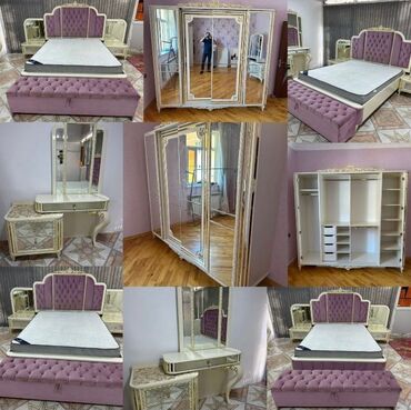 кровать двуспальная с матрасом: Endirim olundu ❗Yataq dəsti satılır 820₼. Əla vəziyyətdədir. Mdf