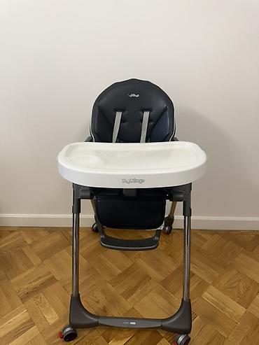 me: Стульчик для кормления, Б/у, Peg perego, Пластик, Трансформер, цвет - Черный, Самовывоз — 1