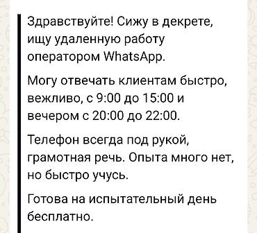 оптовый склад: Оператор Call-центра, Без опыта, В декрете — 1