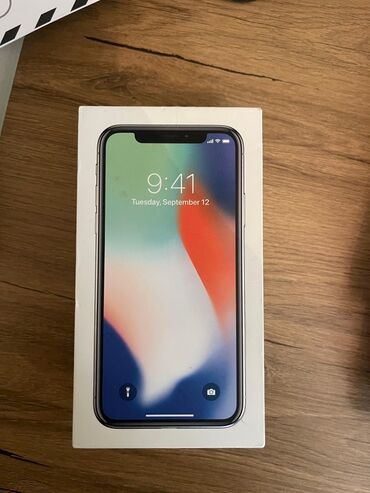 Apple iPhone: IPhone X, 256 GB, Ağ, Face ID