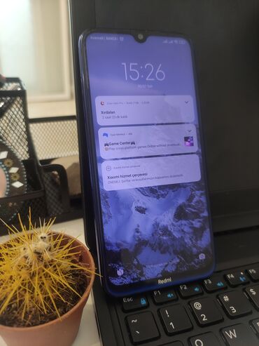 telefonlar sade: Xiaomi Redmi Note 8, 64 GB, rəng - Mavi, 
 Sensor, Barmaq izi, İki sim kartlı